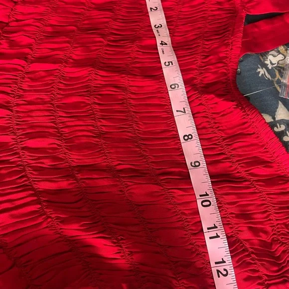 J Crew Red Ruched Maxi Midi Dress Sz Small Spring Wedding Vacation Cruise Beach - Picture 10 of 14